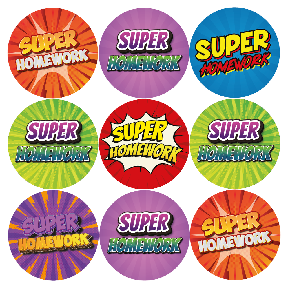 Super Homework Reward Stickers — MyClassroom