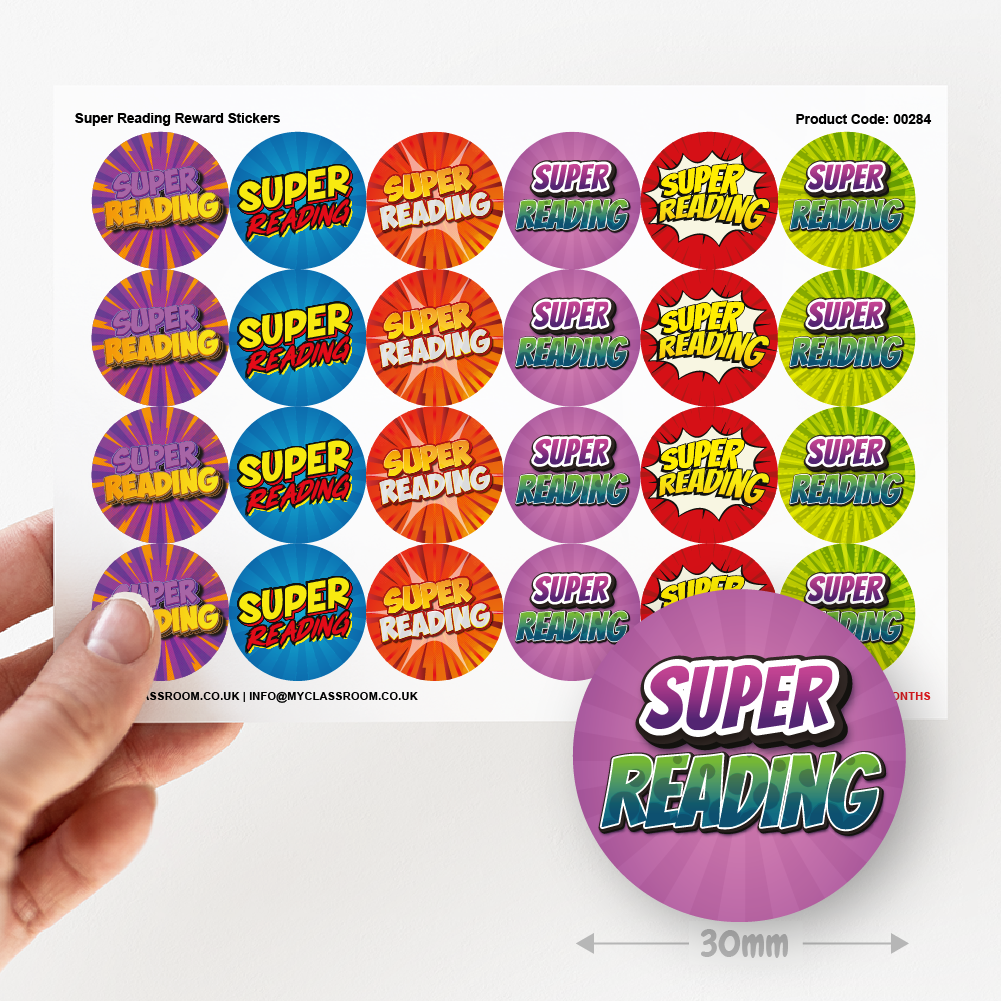 Reading Sticker Check 864 Reading Reward Stickers Value Pack (30mm) — MyClassroom