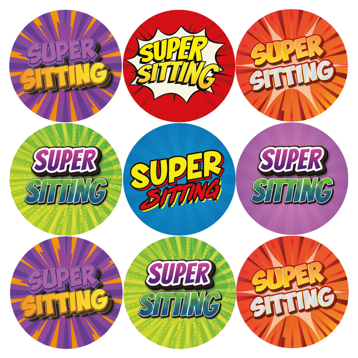 Super Sitting Reward Stickers