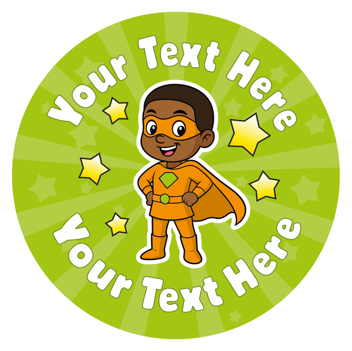 Personalised Superhero Reward Stickers