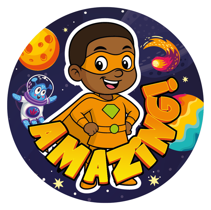48 Superhero Praise Words Reward Stickers