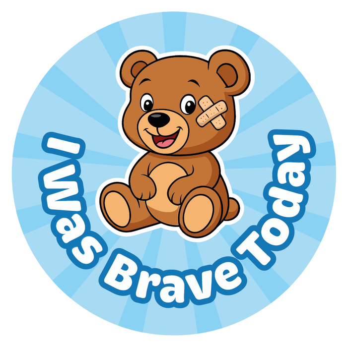 Teddy Bear Bravery Reward Stickers