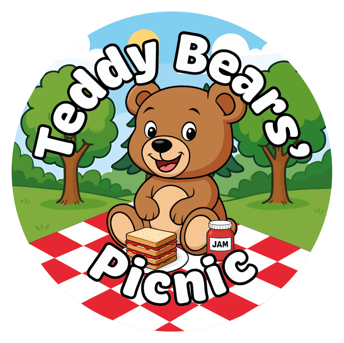 144 Teddy Bears' Picnic Stickers 30mm Reward Stickers for School Teachers, Parents and Party Bags