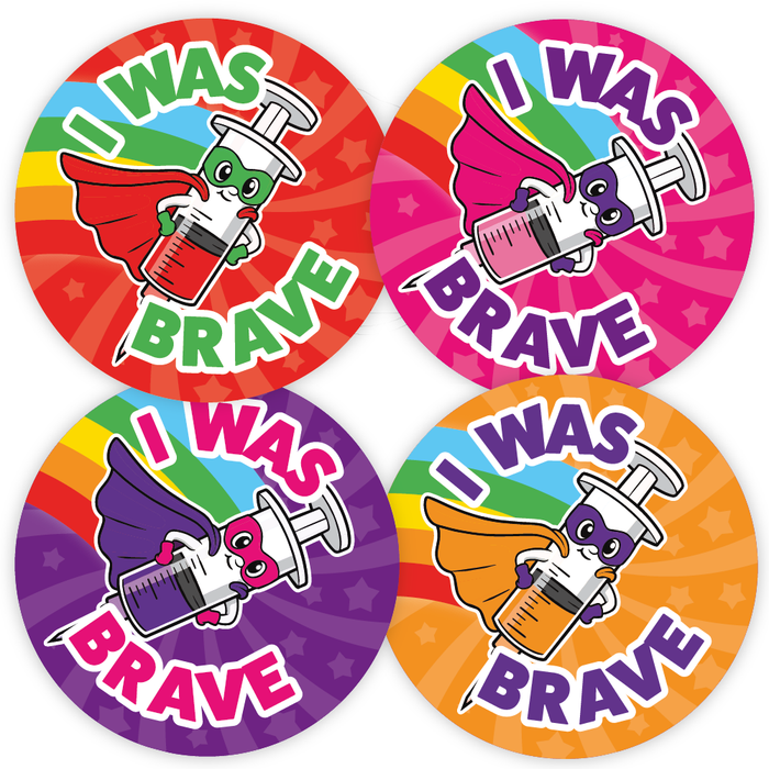 48 Superhero Vaccination Reward Stickers