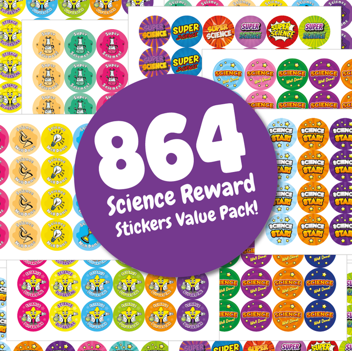 864 Science Reward Stickers Value Pack (30mm)