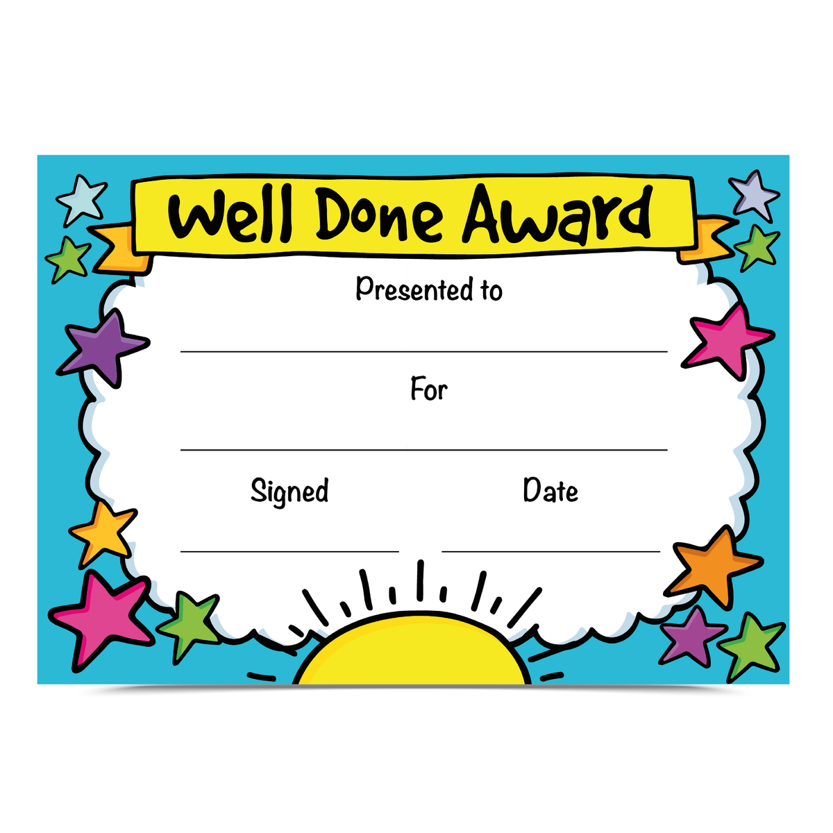 20 Well Done Award Certificates (A5) — MyClassroom