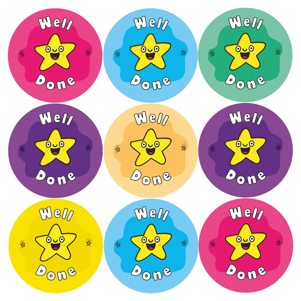 Well Done Star Reward Stickers — MyClassroom