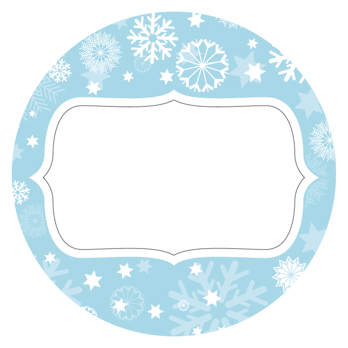 Write-on Blue Christmas Present Labels