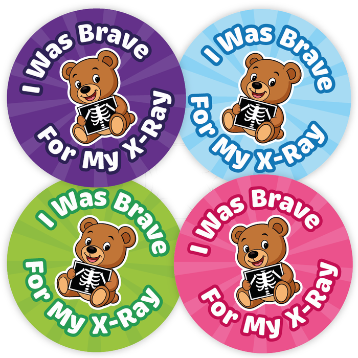 Teddy Bear X-Ray Reward Stickers