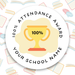 100% Attendance Award Reward Stickers