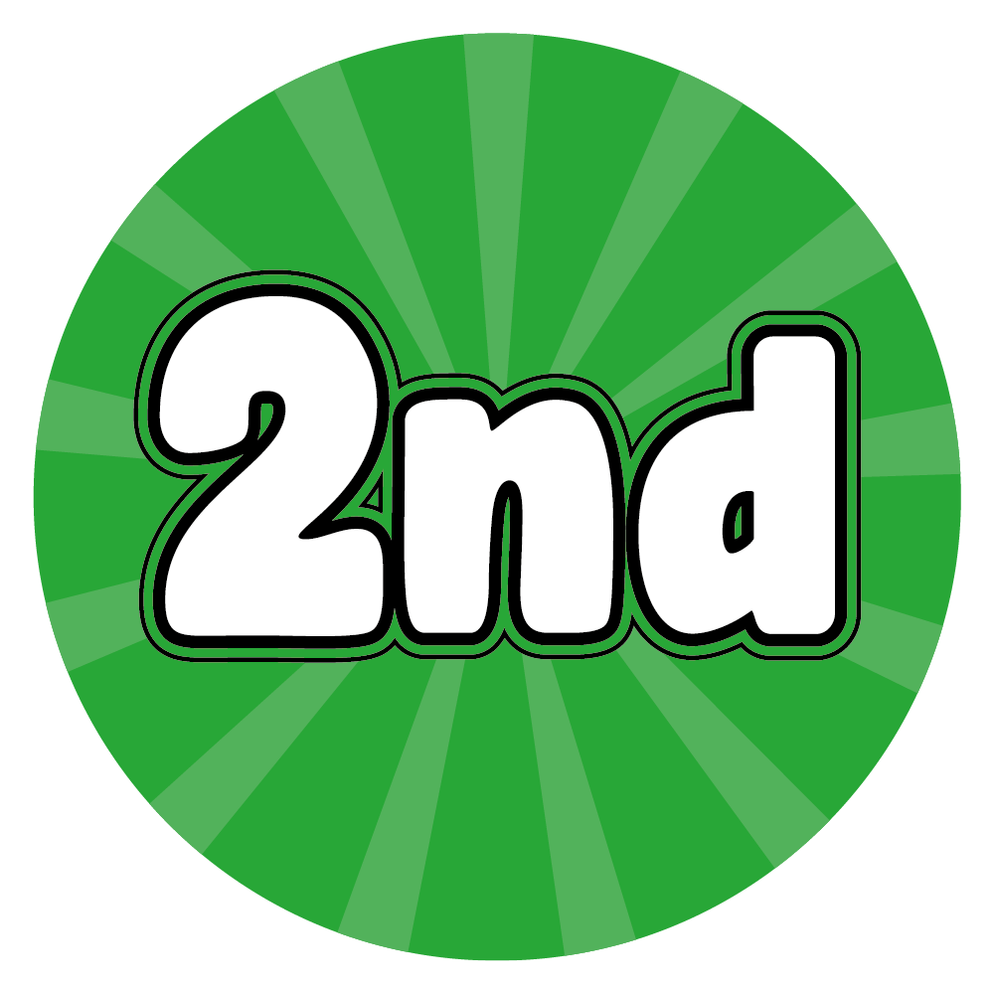 2nd Number Sticker 2nd Place Sports Day Reward Stickers — MyClassroom