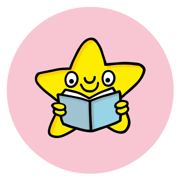 10mm mini smiley reading star stickers: 6 sheets, 900 reward stickers