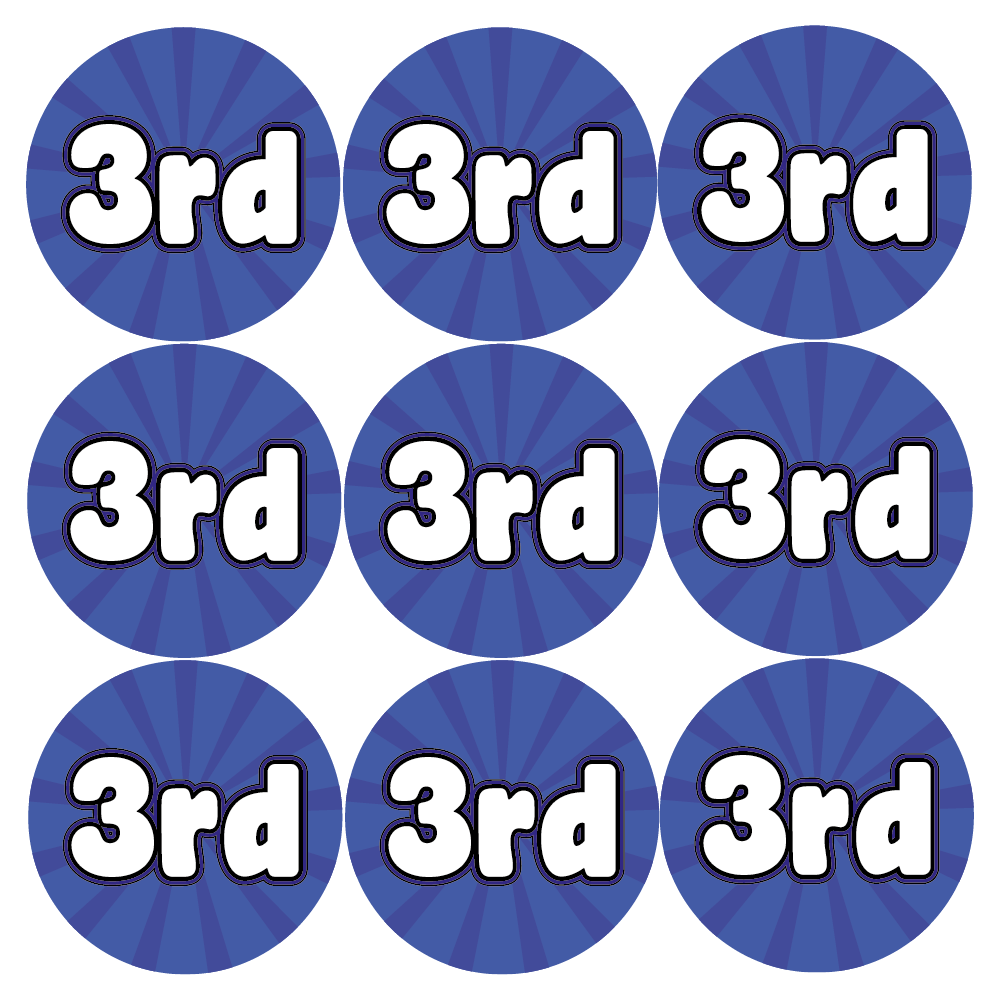 3rd Place Sports Day Reward Stickers — MyClassroom