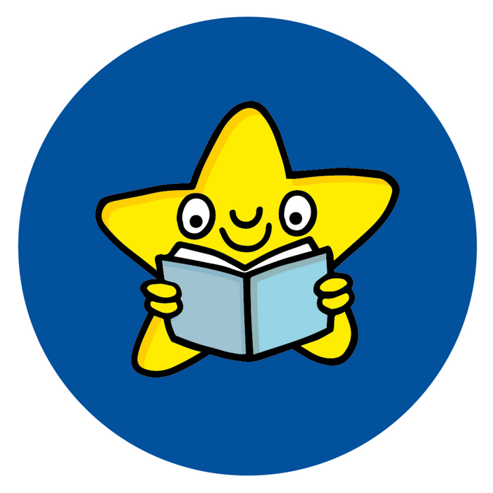 10mm mini smiley reading star stickers: 6 sheets, 900 reward stickers