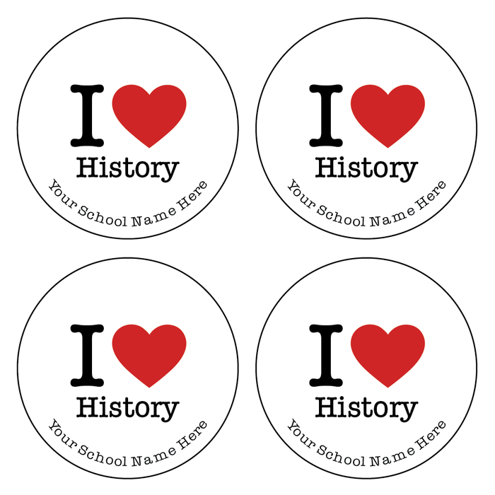 I Love History Reward Stickers