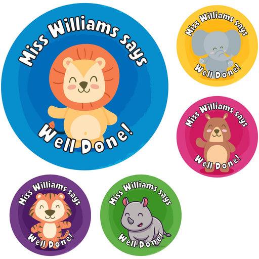 Personalised Animal Well Done Stickers