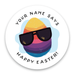 Personalised Cool Easter Egg Happy Easter Stickers