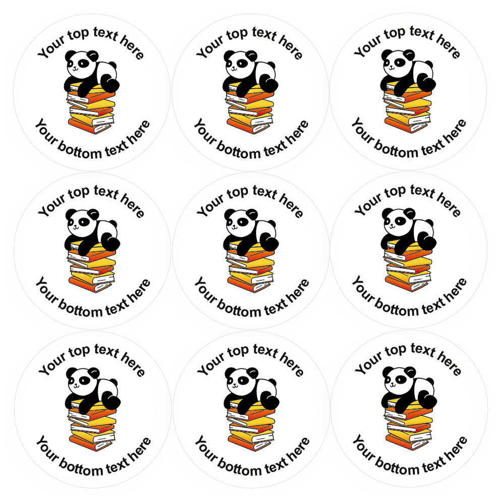 Personalised From The Library Of Cute Panda Stickers — MyClassroom