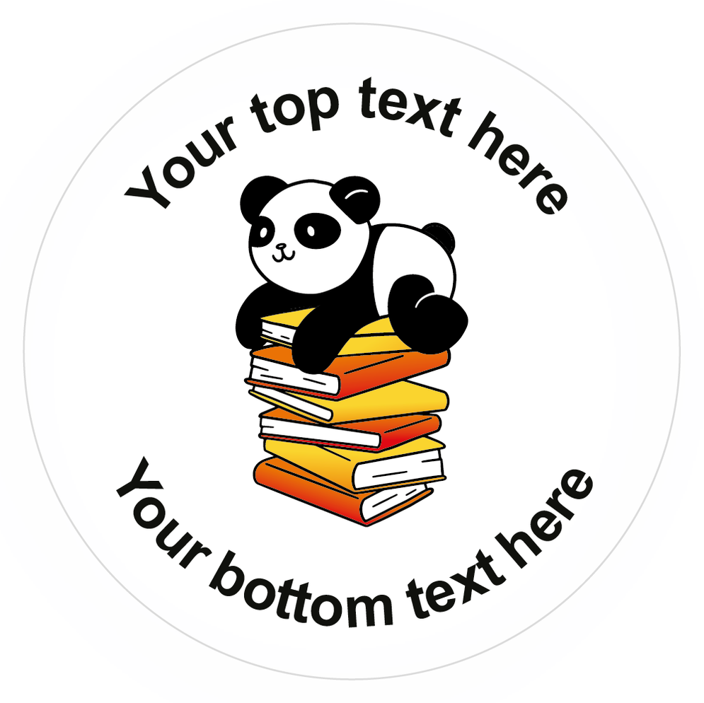 Personalised From The Library Of Cute Panda Stickers — MyClassroom
