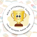 Smiley Face Gold Attendance Award Stickers