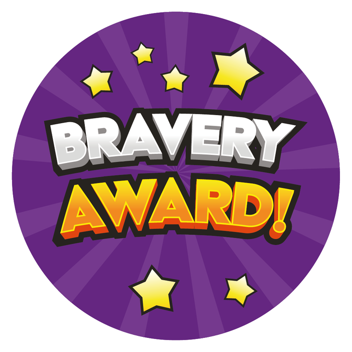Bravery Award Star Reward Stickers