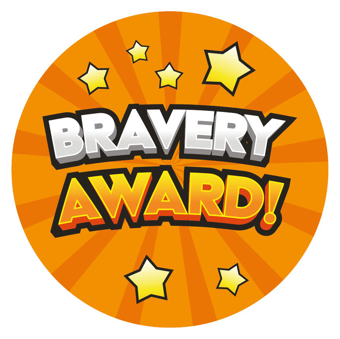 Bravery Award Star Reward Stickers