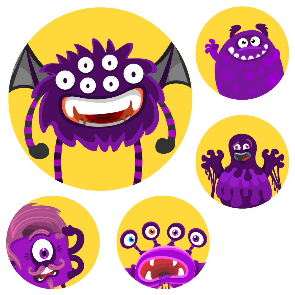 48 Cute Monsters Reward Stickers — MyClassroom
