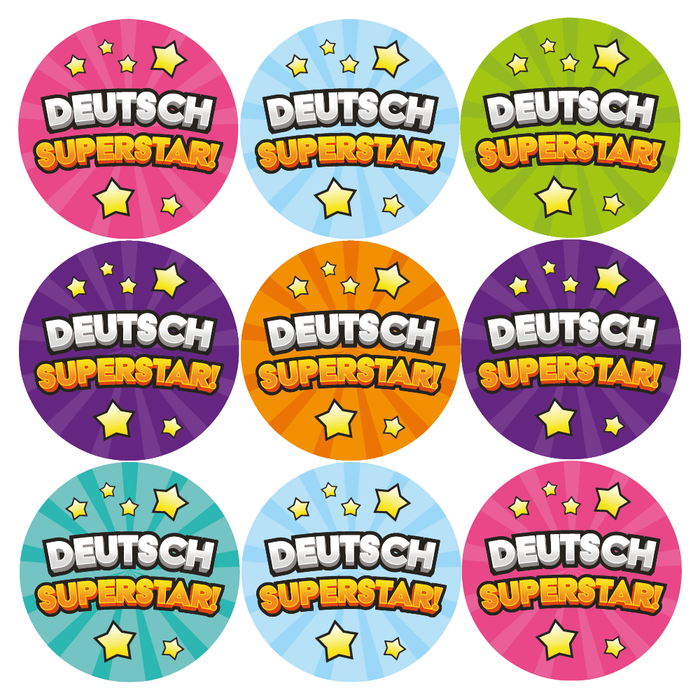 Deutsch Superstar German Reward Stickers