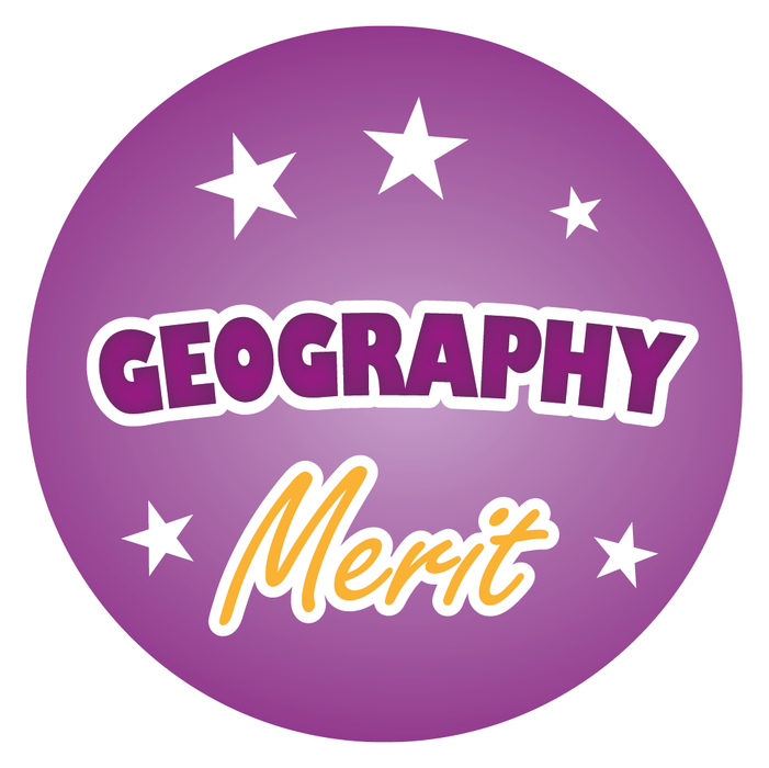 Geography Merit Reward Stickers