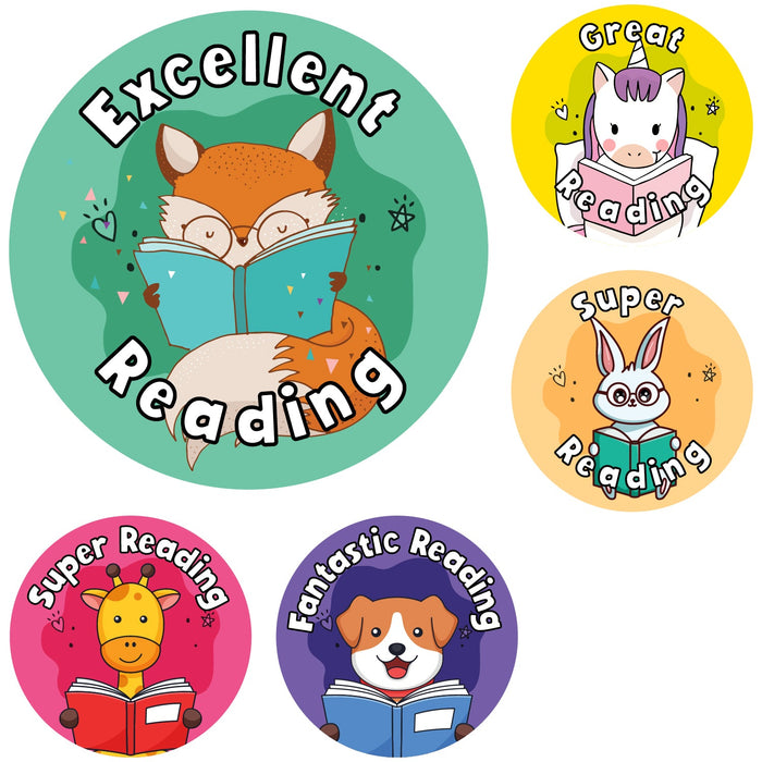 Great reading animal reward stickers