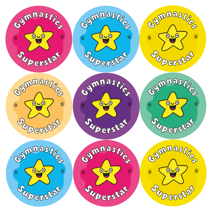 Gymnastics Superstar Reward Stickers