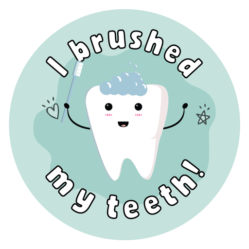 I brushed my teeth reward stickers