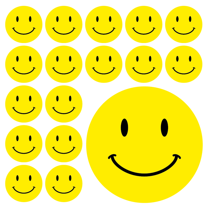 Mini Yellow Smiling Face Stickers — MyClassroom