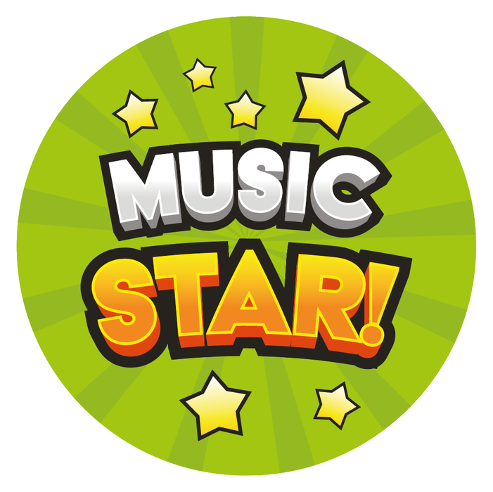 Music Star Reward Stickers
