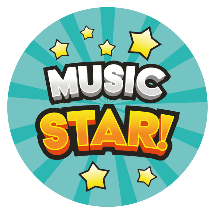 Music Star Reward Stickers