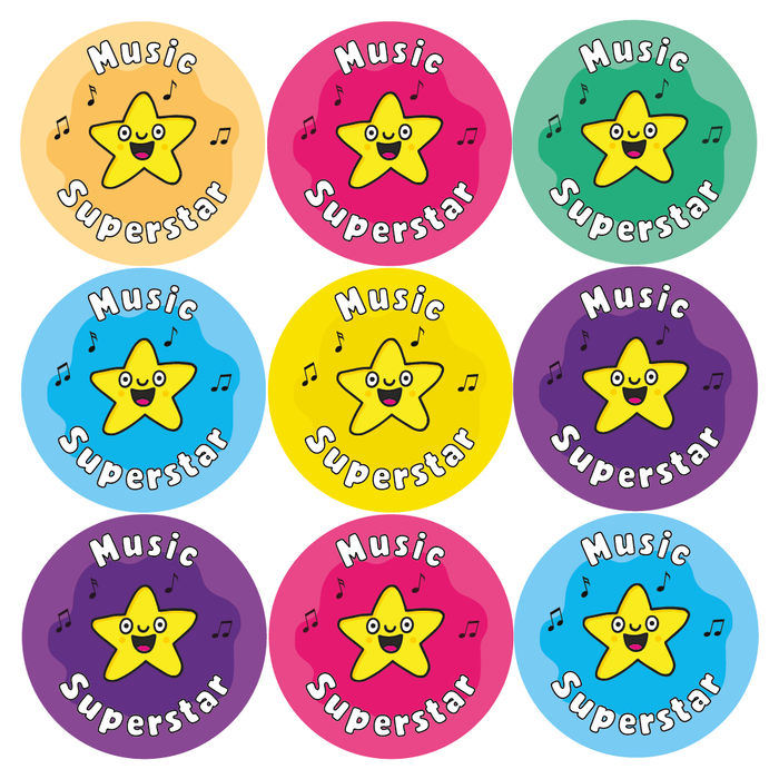 Music Superstar Reward Stickers