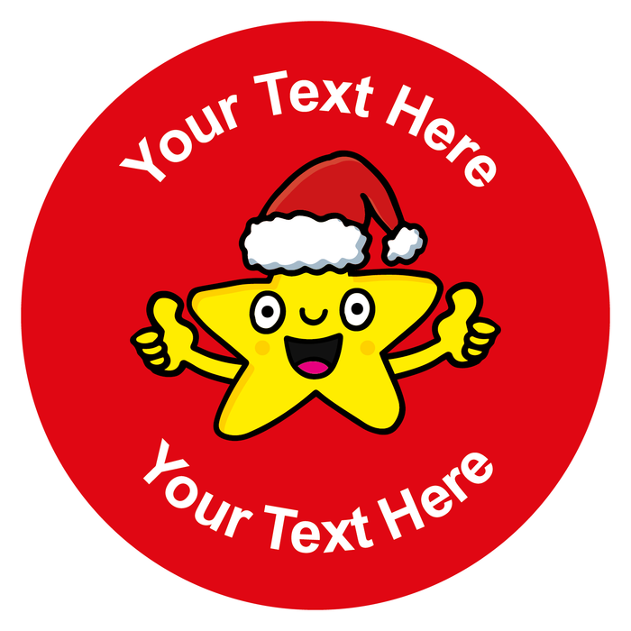 Personalised Christmas Star Reward Stickers