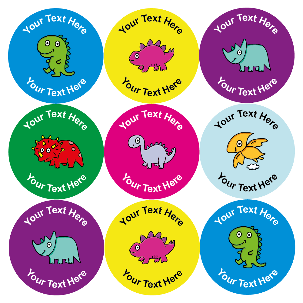 Personalised Cute Baby Dinosaur Reward Stickers — Myclassroom