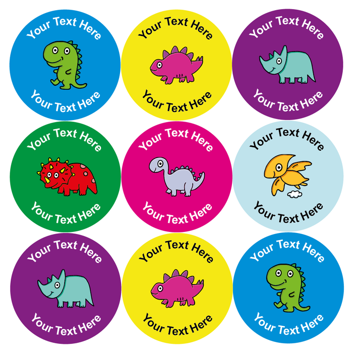 Personalised Cute Baby Dinosaur Reward Stickers