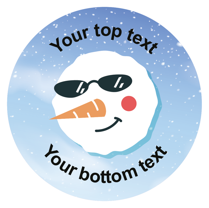 Personalised Cute Snowmen Faces Reward Stickers