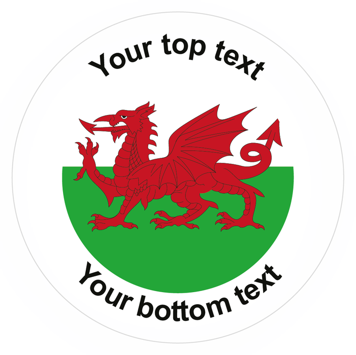 Personalised Flag Of Wales Reward Stickers