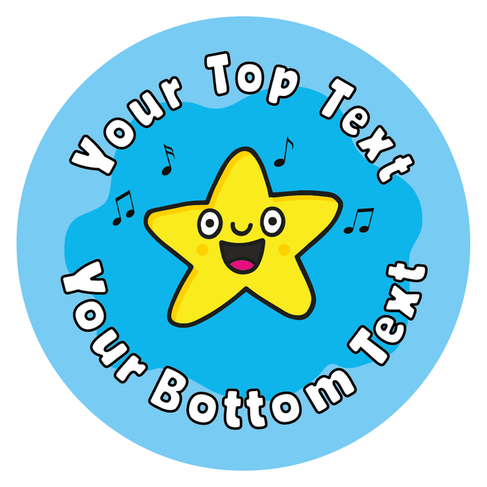 Personalised Music Star Reward Stickers