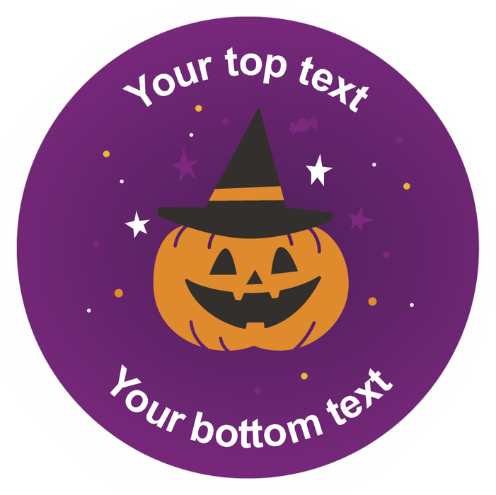 Personalised Smiling Pumpkin Halloween Reward Stickers