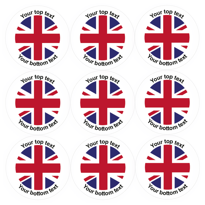 Personalised Union Jack Reward Stickers
