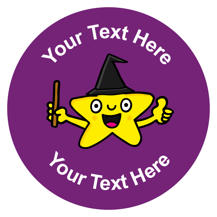 Personalised Witch / Wizard Star Reward Stickers
