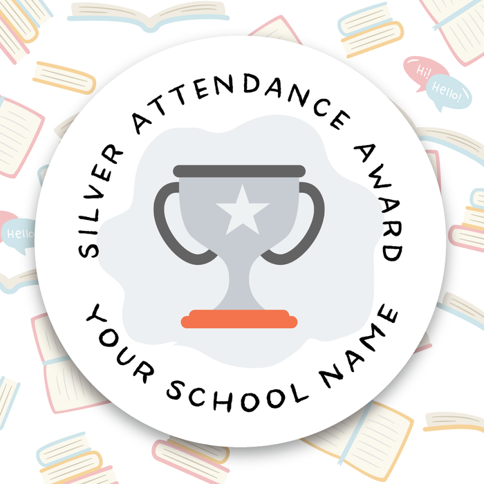 Silver Attendance Award Stickers