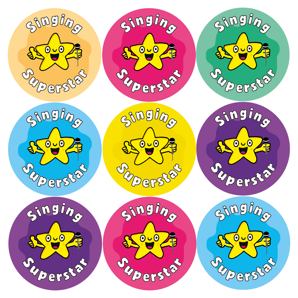 Singing Superstar Reward Stickers — MyClassroom