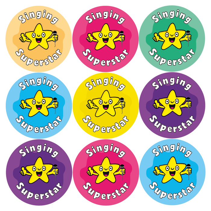 Singing Superstar Reward Stickers