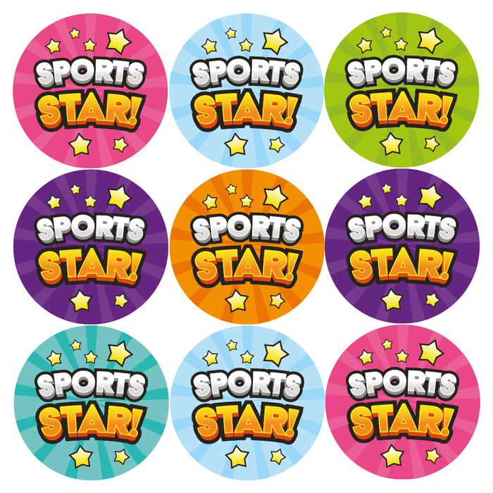 Sports Star Reward Stickers