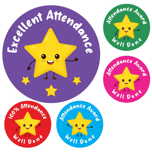 Star Attendance Award Stickers